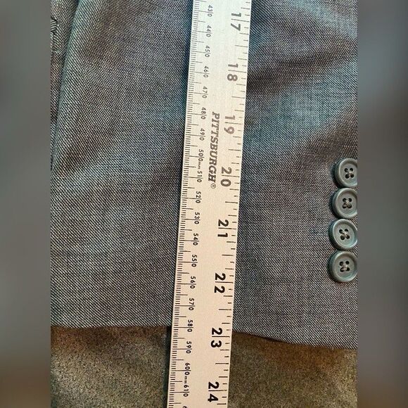 Ralph Lauren Chaps Men’s Blazer Sports Coat 42R Gray Wool Cashmere 2 Button - Picture 6 of 9